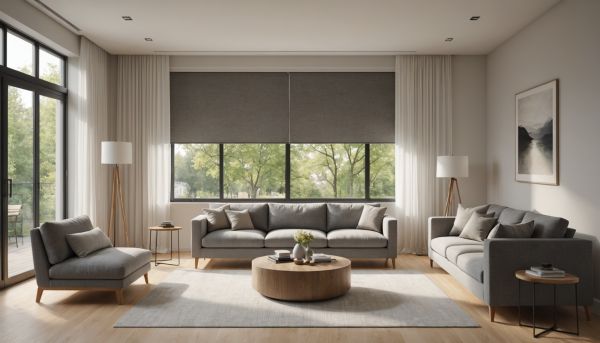 Rangement et épure pour un salon minimaliste